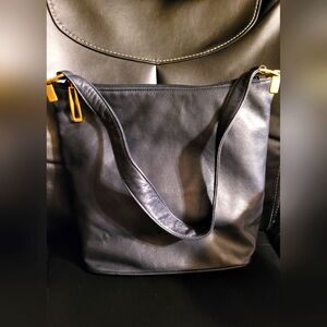 Preview Collection by Nordstrom Leather shoulder bucket bag